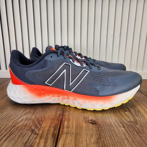New Balance Fresh Foam EVOZ Mens 10 D Navy Orange Running Sneakers Shoes MEVOZLR